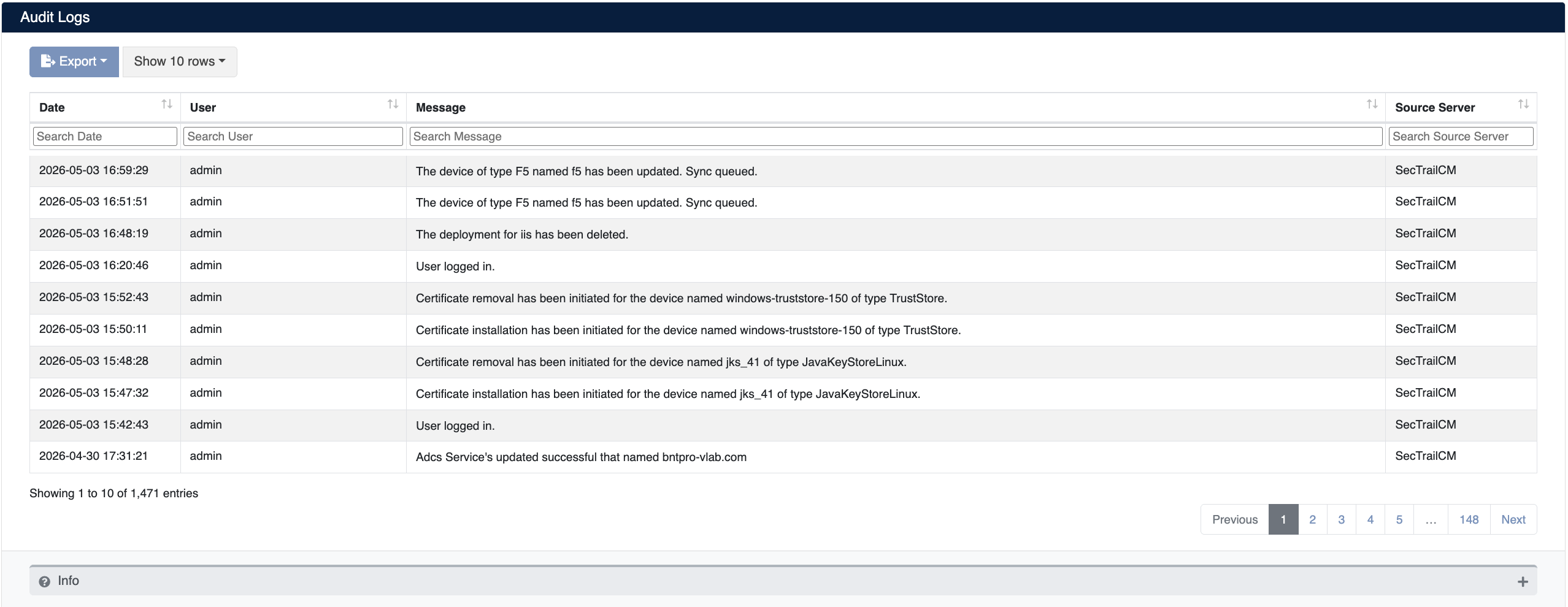 Audit Logs