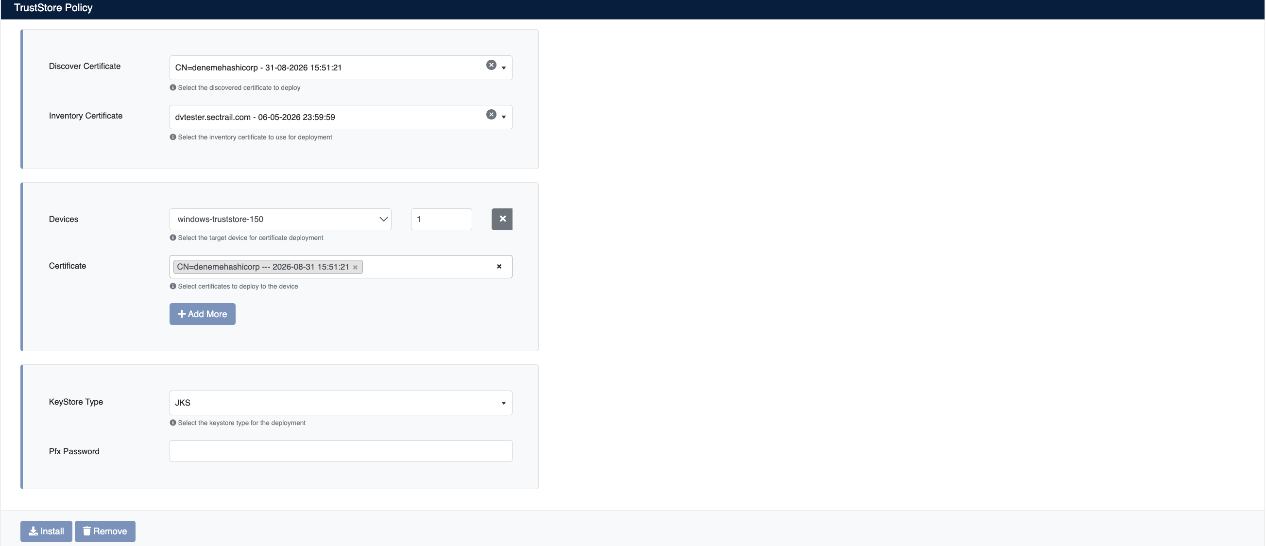 TrustStore Deployment