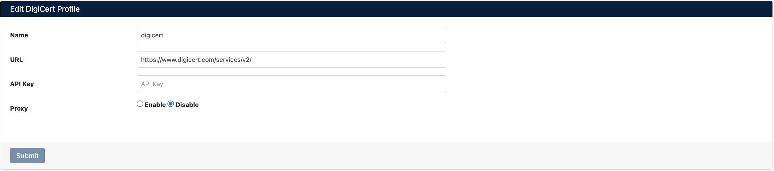 DigiCert Profil Ekleme