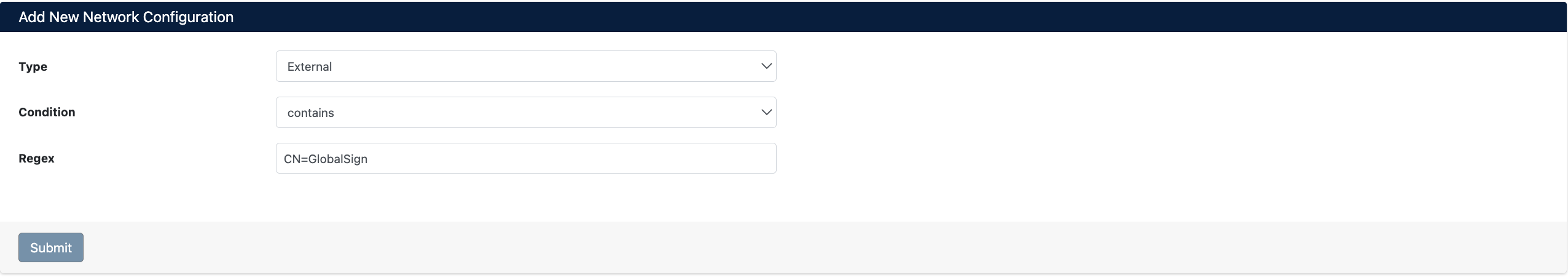Network Configuration Oluştur
