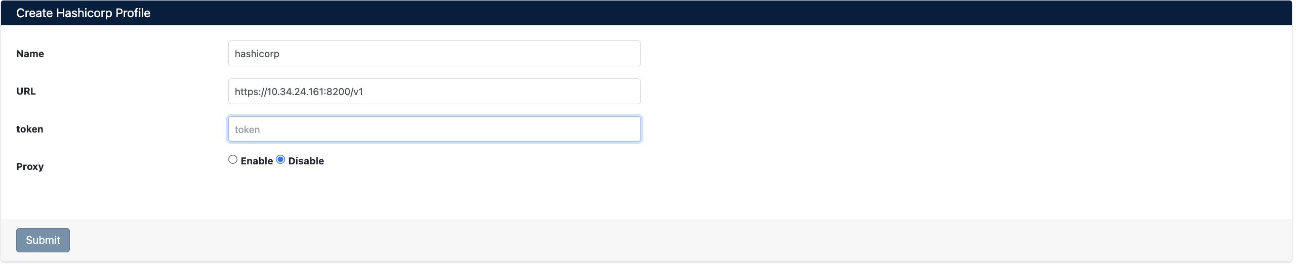 HashiCorp Vault Profil Ekleme