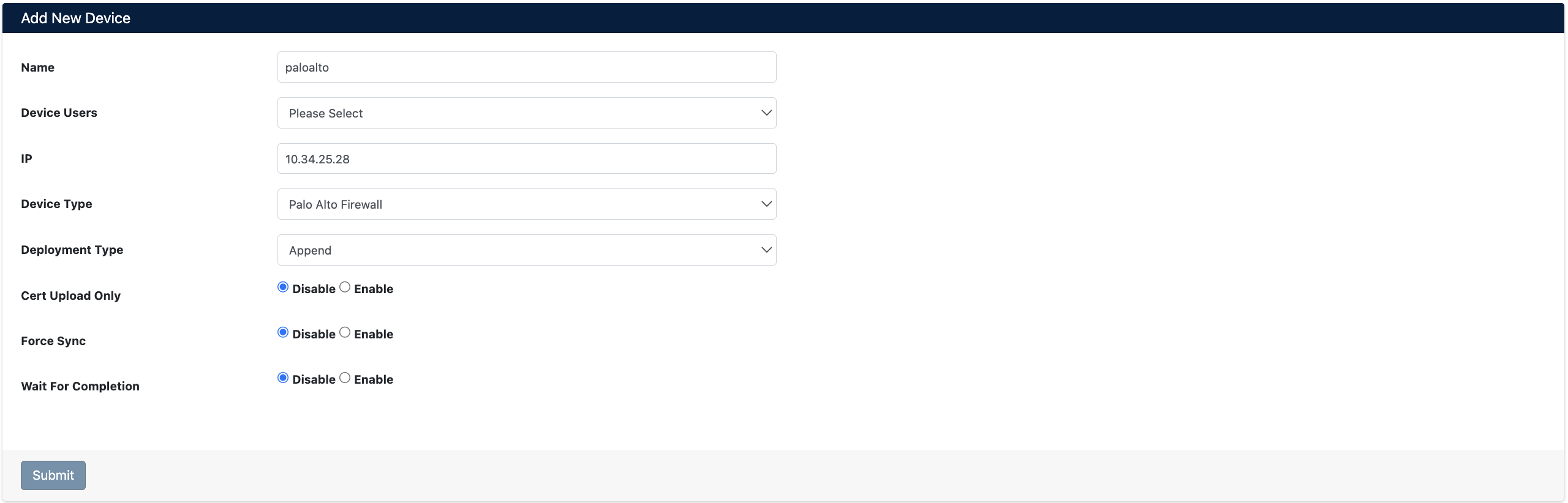 Palo Alto Cihaz Ekleme
