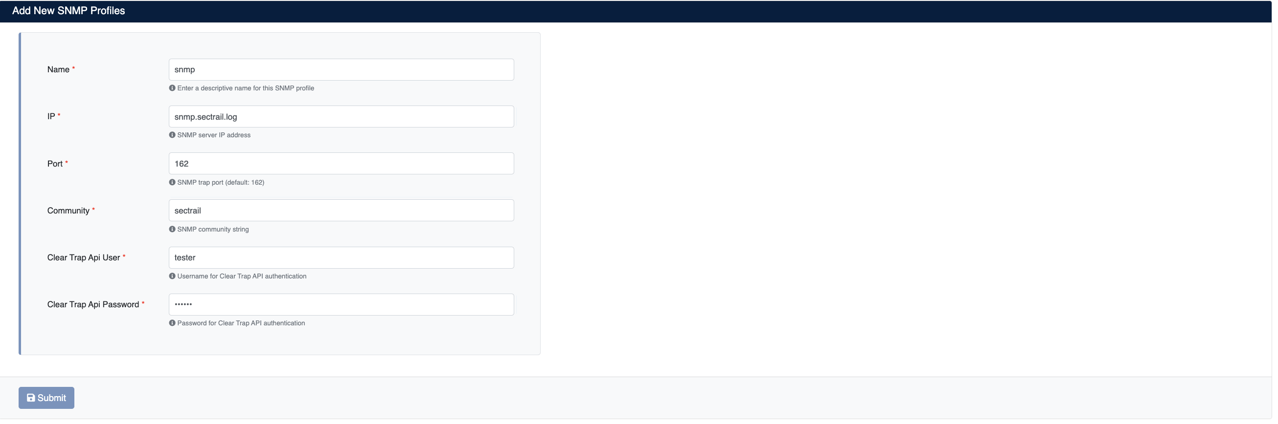 SNMP Profil Oluşturma