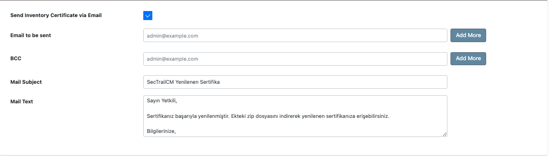 Send Certificate via Email