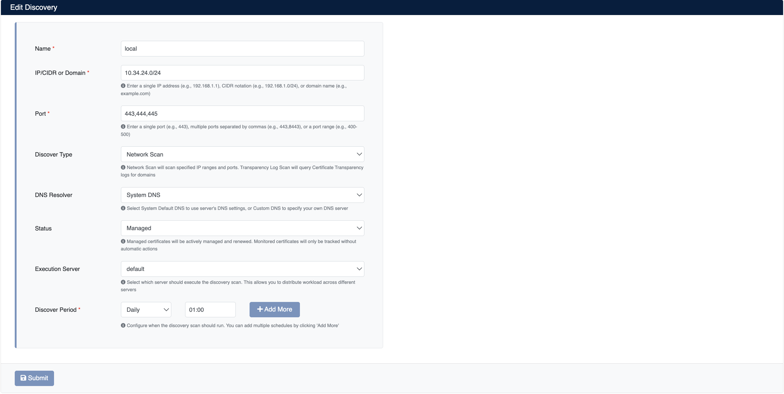 Create Network Scan