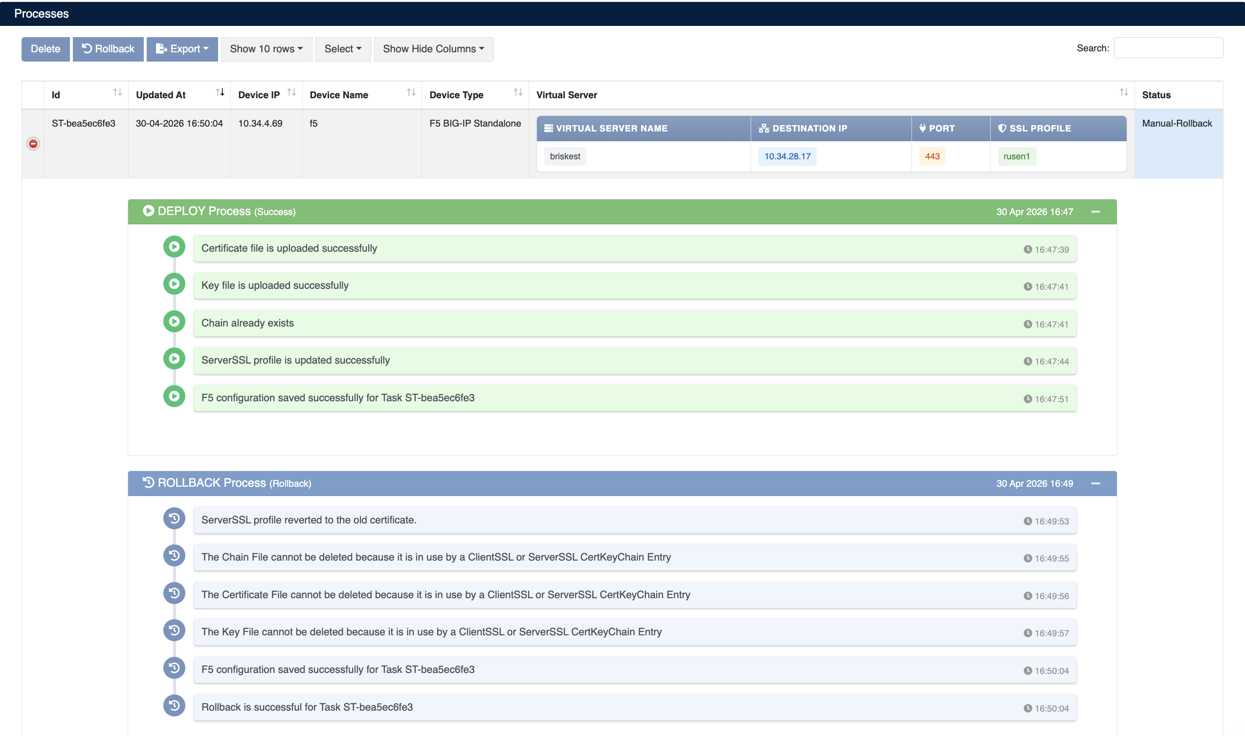 F5 BIG-IP Deployment - Override Mode