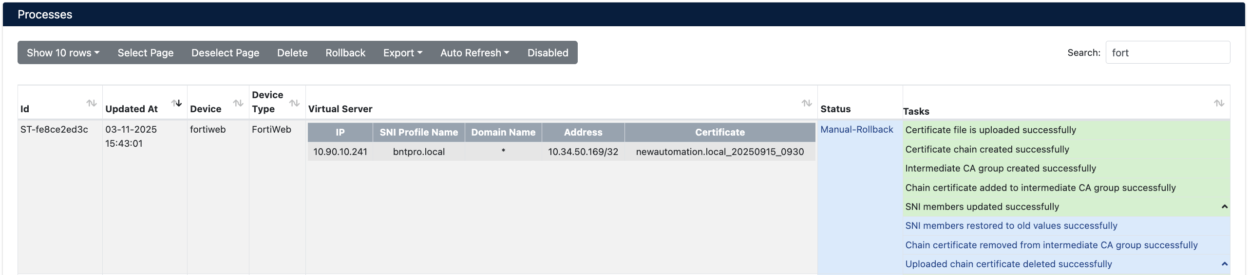 FortiWeb SNI Deployment