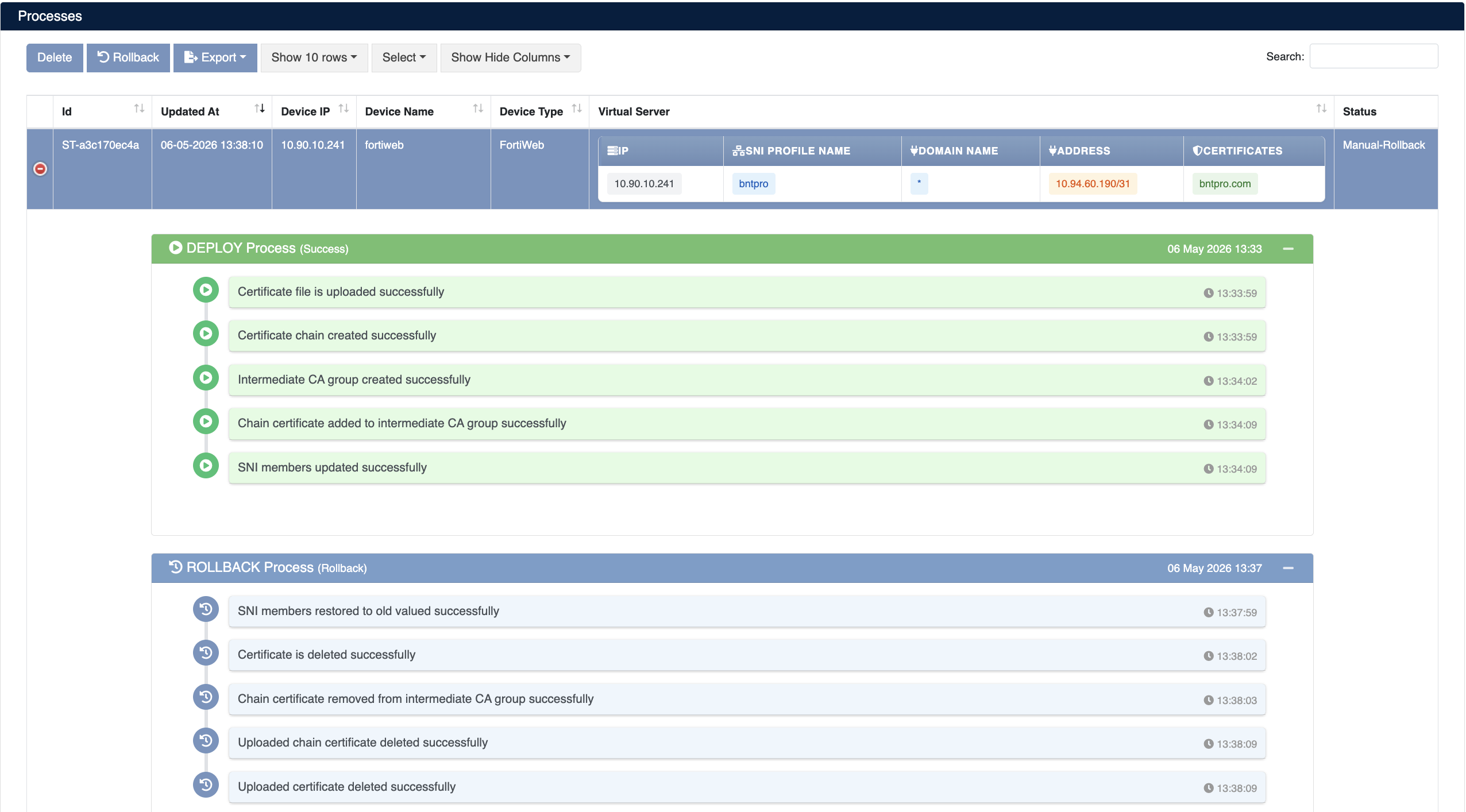 FortiWeb SNI Deployment