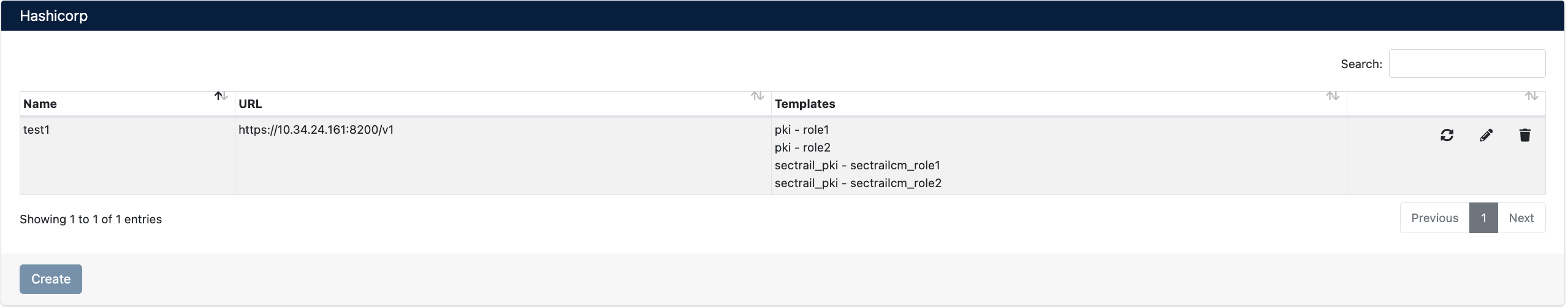 HashiCorp Vault Profile List