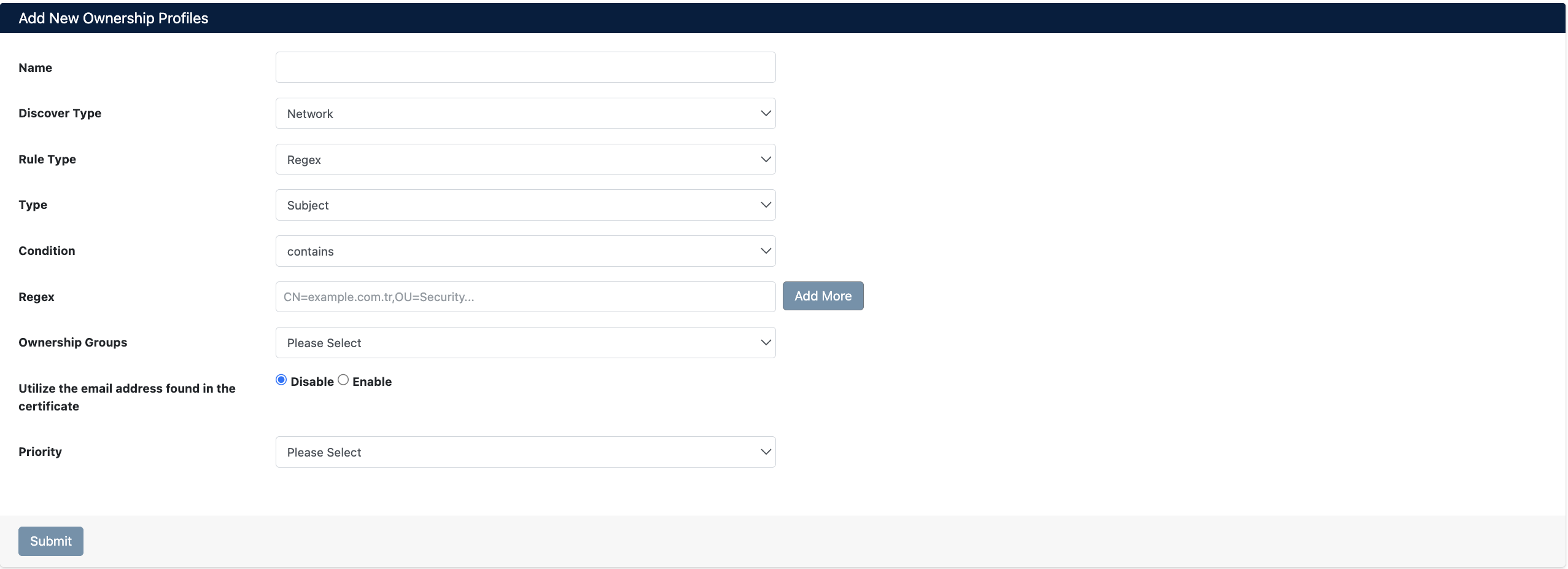 Create Ownership Profile