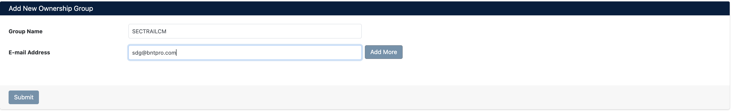 Create Ownership Group