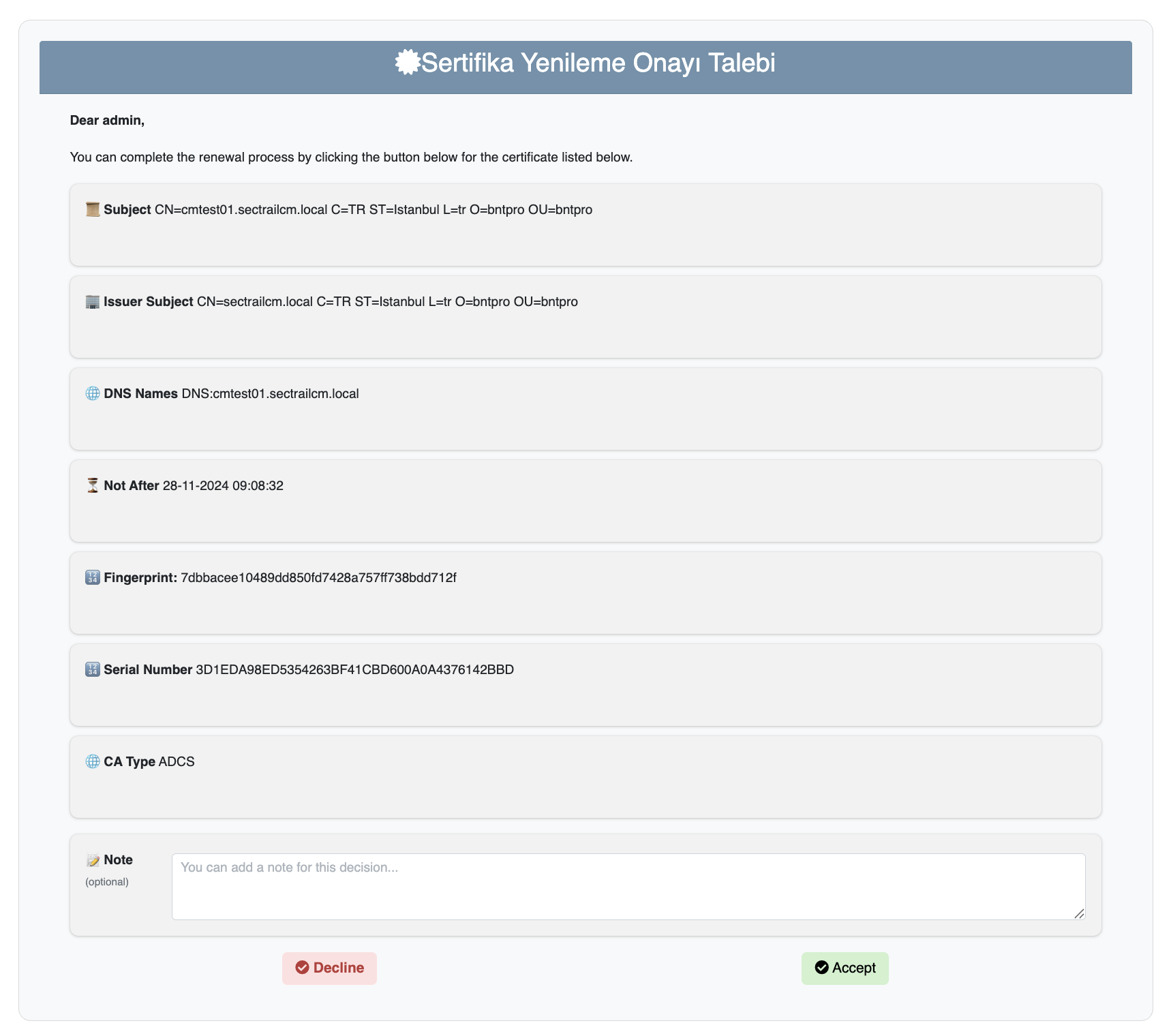 Workflow Approval