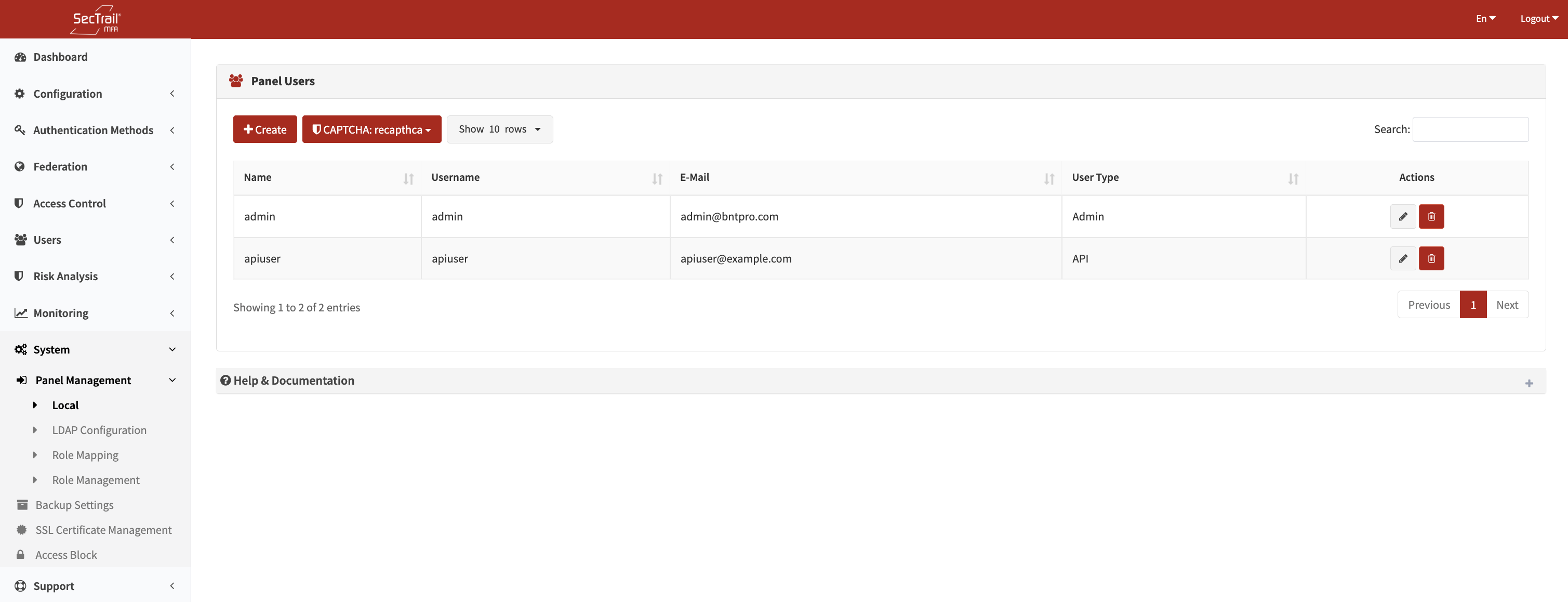 Yönetici Kullanıcılar Listesi