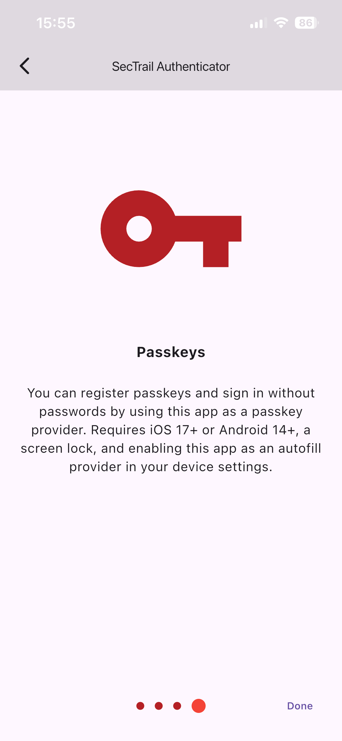 Passkey Ekranı