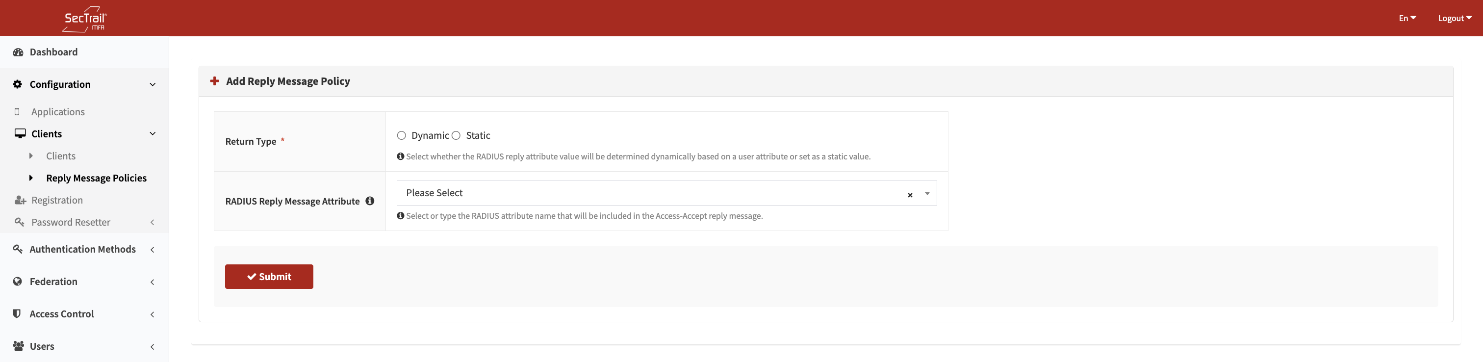 Reply Message Politikası Oluşturma
