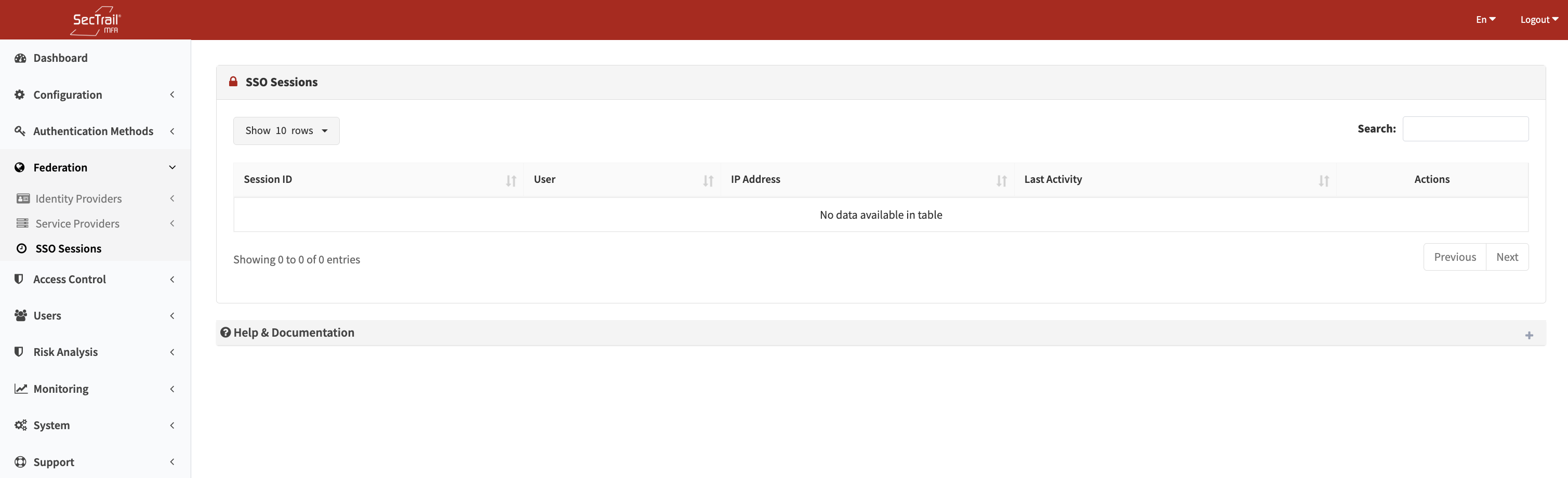 SSO Oturumları Listesi