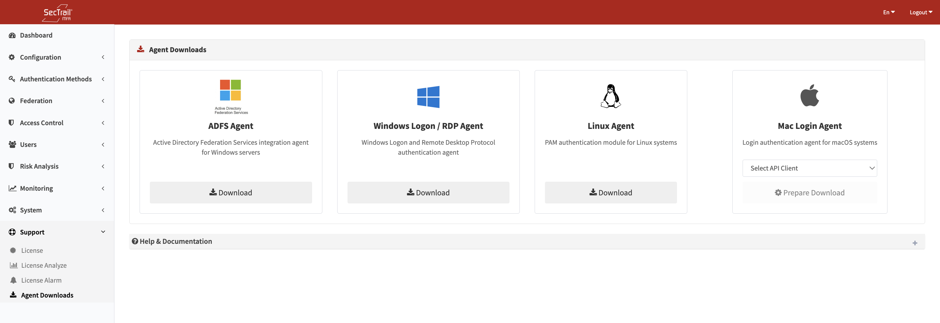 Agent Downloads Page