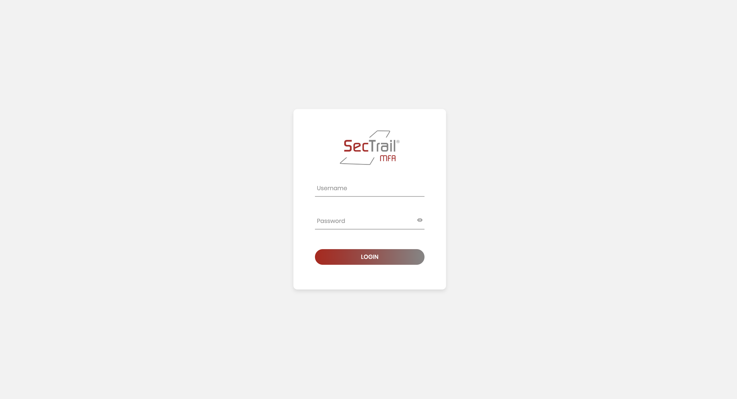 SecTrail MFA Login Screen