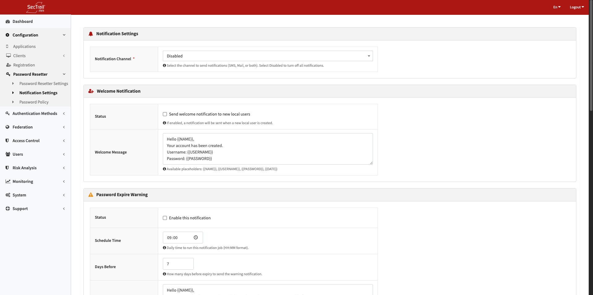 Notification Settings