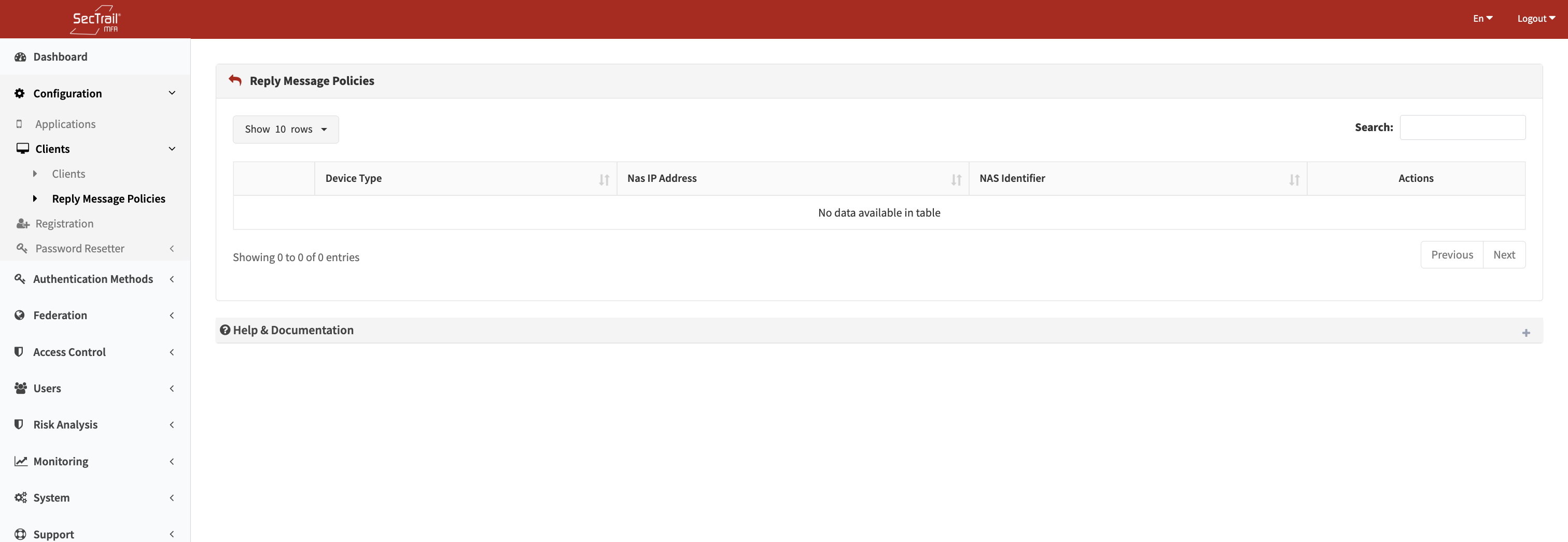 Reply Message Policies List